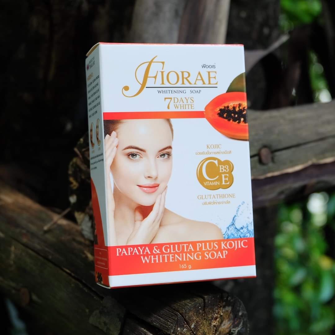 Fiorae Papaya & Gluta Plus Kojic Whitening Soap