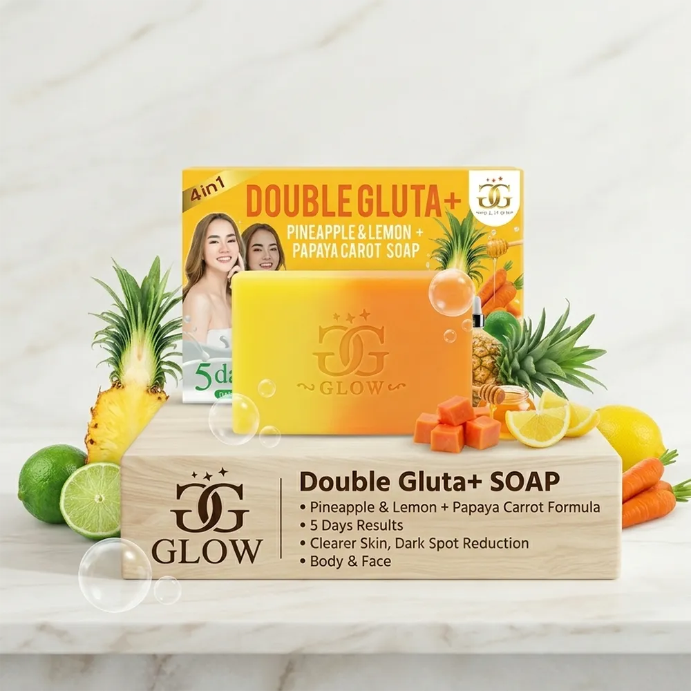 Double Gluta+ Pineapple & Lemon + Papaya Carrot Soap