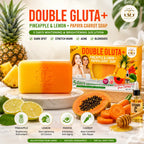 Double Gluta+ Pineapple & Lemon + Papaya Carrot Soap