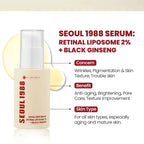 K-SECRET SEOUL 1988 Retinal Serum : Retinal Liposome 2% and 58% Black Ginseng 30 ml